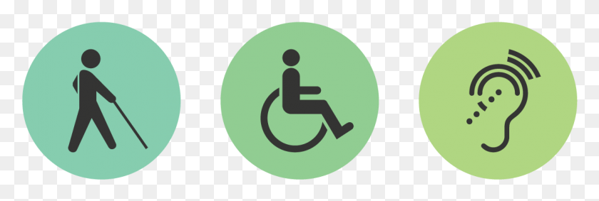 1107x317 Embed Disability Icons Someone In A Wheelchair, Symbol, Sign, Road Sign HD PNG Download