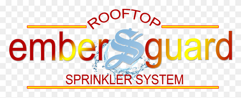 1507x546 Embers Guard Rooftop Sprinkler System Graphic Design, Text, Alphabet, Label HD PNG Download