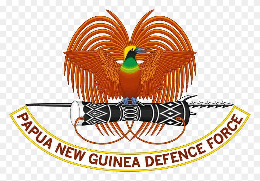 2000x1345 Descargar Png Emblema De La Fuerza De Defensa De Papua Nueva Guinea Bandera De La Fuerza De Defensa De Papua Nueva Guinea, Logotipo, Símbolo, Marca Registrada Hd Png