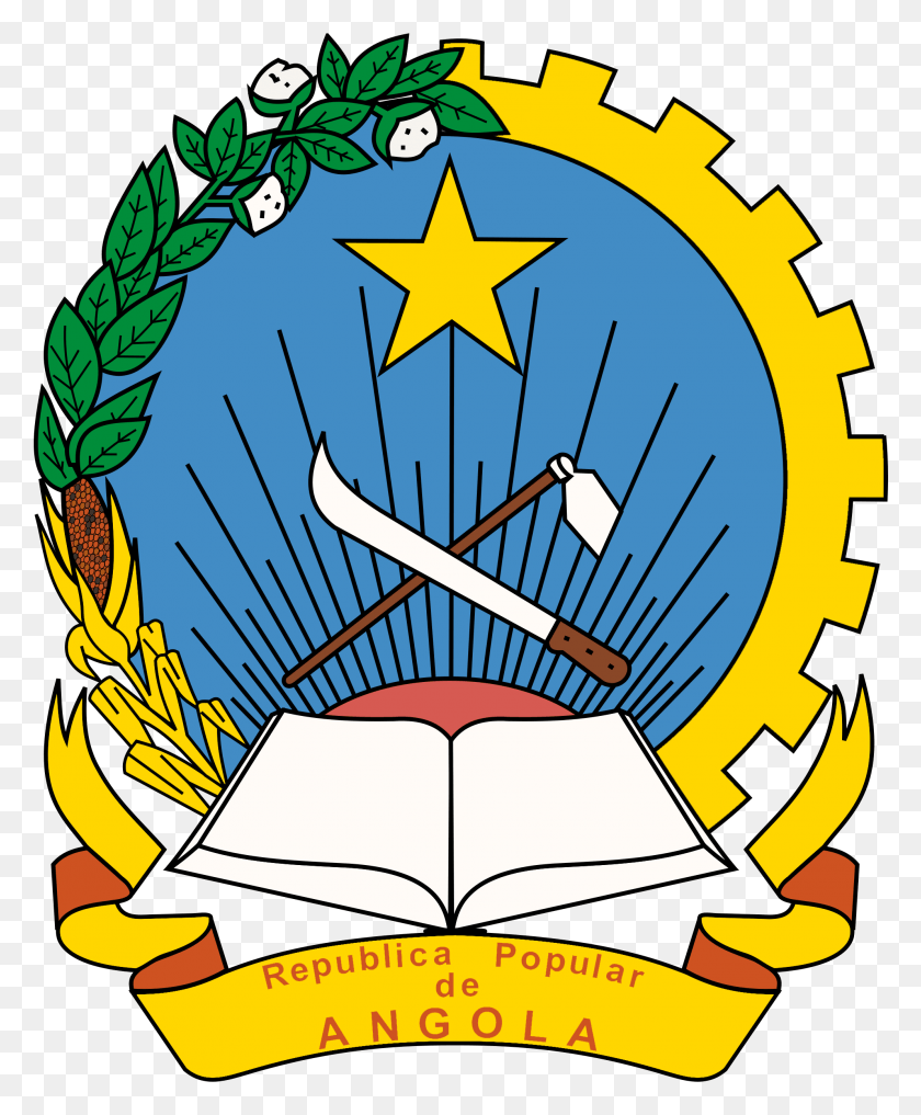 1988x2441 Emblem Of The People39s Republic Of Angola Insignia Da Republica De Angola, Symbol, Star Symbol HD PNG Download