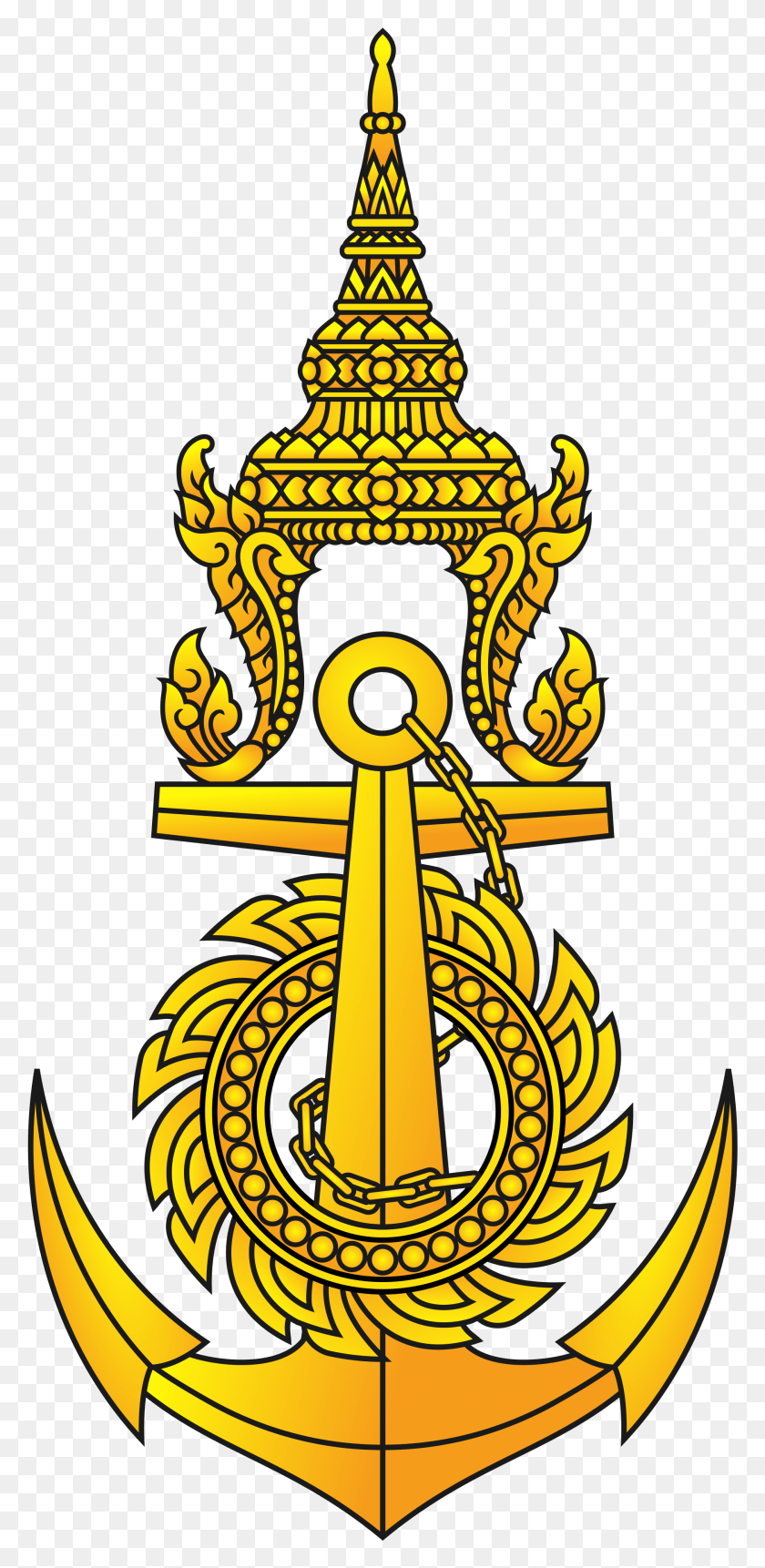 1873x3991 Emblem Of The Royal Thai Navy Royal Thai Navy Logo, Musical Instrument, Leisure Activities HD PNG Download