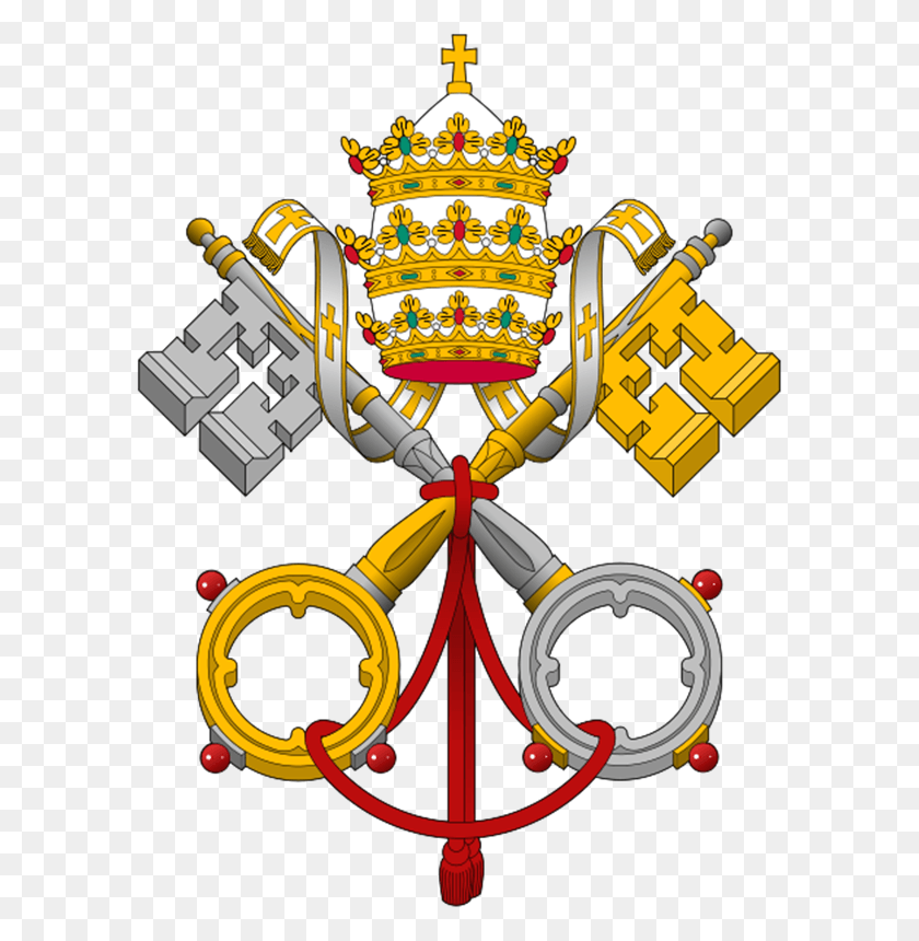 590x800 Emblem Of Vatican City Vatican City Logo, Toy, Robot HD PNG Download