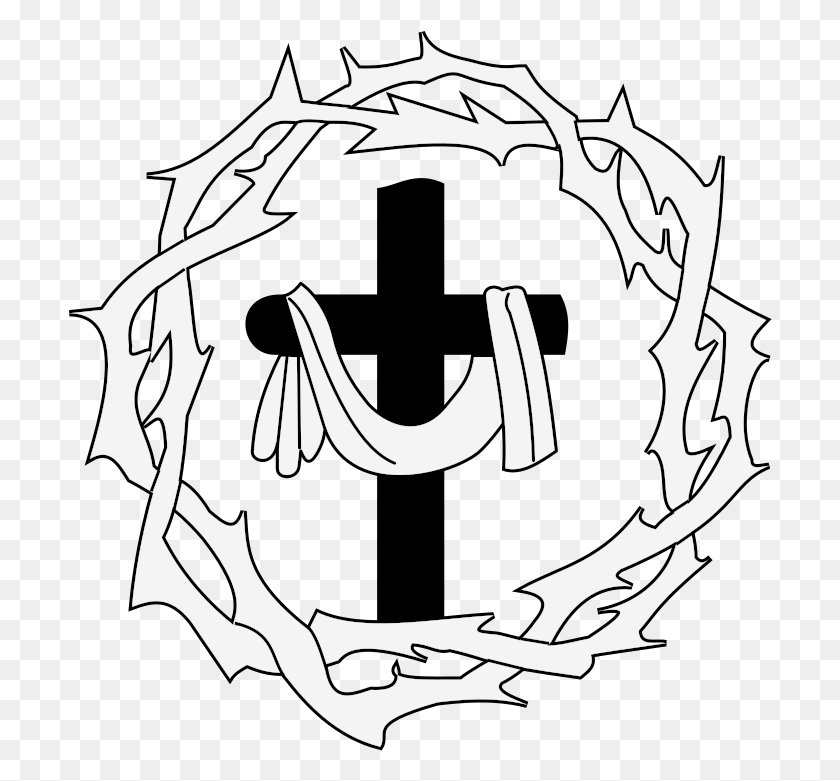 704x721 Emblema Hermandad Del Santo Entierro Y Nuestra Cross, Stencil, Symbol, Person HD PNG Download