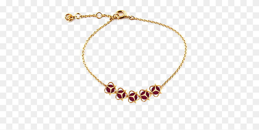 565x361 Embrace Five Star Wristband 18ct Gold And Garnet, Accessories, Accessory, Necklace HD PNG Download