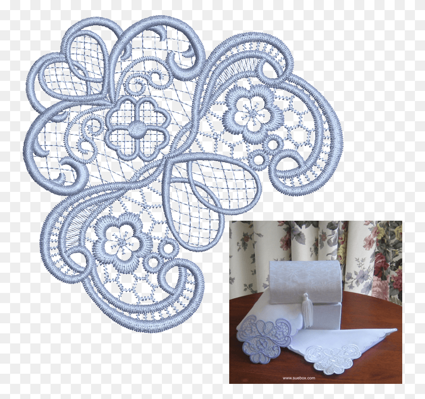 750x730 Embroidery Design Lace Free, Rug, Home Decor, Linen HD PNG Download