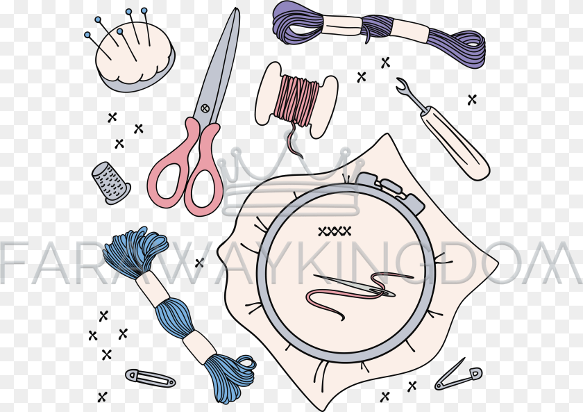 3506x2474 Embroidery Vector PNG