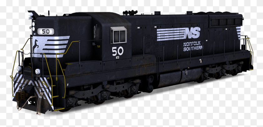831x368 Descargar Png Emd Sd9M Ns 5 Pack Norfolk Southern Train, Locomotora, Vehículo, Transporte Hd Png