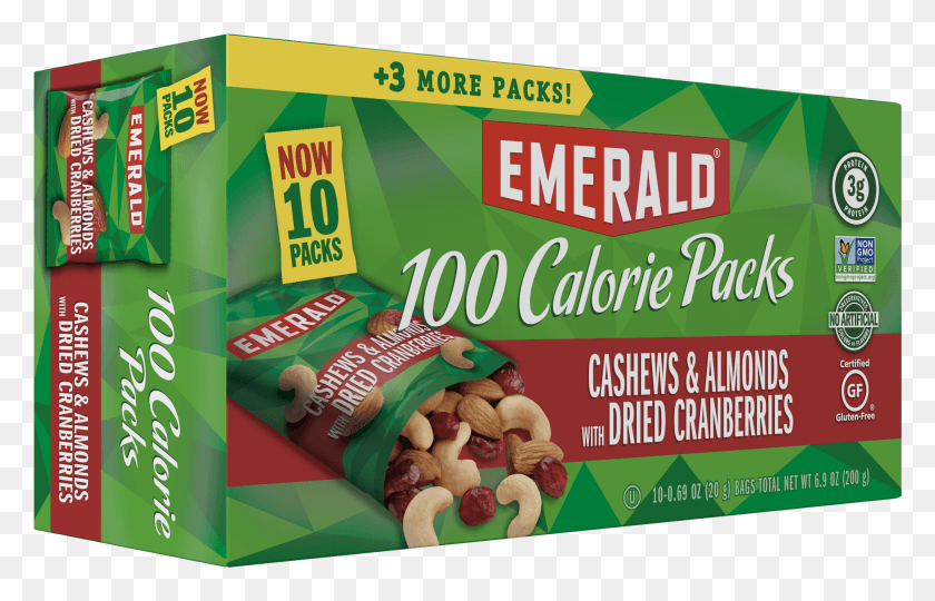 1943x1197 Emerald 100 Calorie Packs Cashews Amp Almonds With Dried Chocolate Coated Peanut, Plant, Food, Nut HD PNG Download