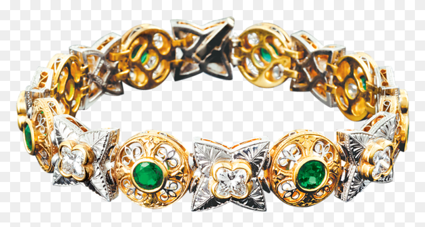 968x483 Emerald And Diamond Bracelet By Beaudry Gemstone, Accessories, Accessory, Jewelry HD PNG Download