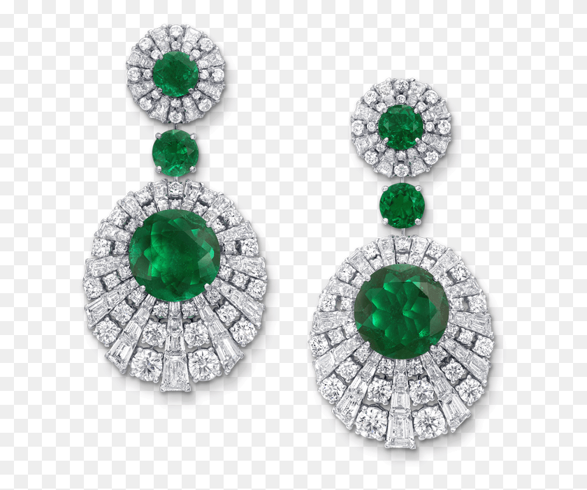 617x642 Emerald And Diamond Peacock Earrings Earrings, Jewelry, Accessories, Accessory HD PNG Download
