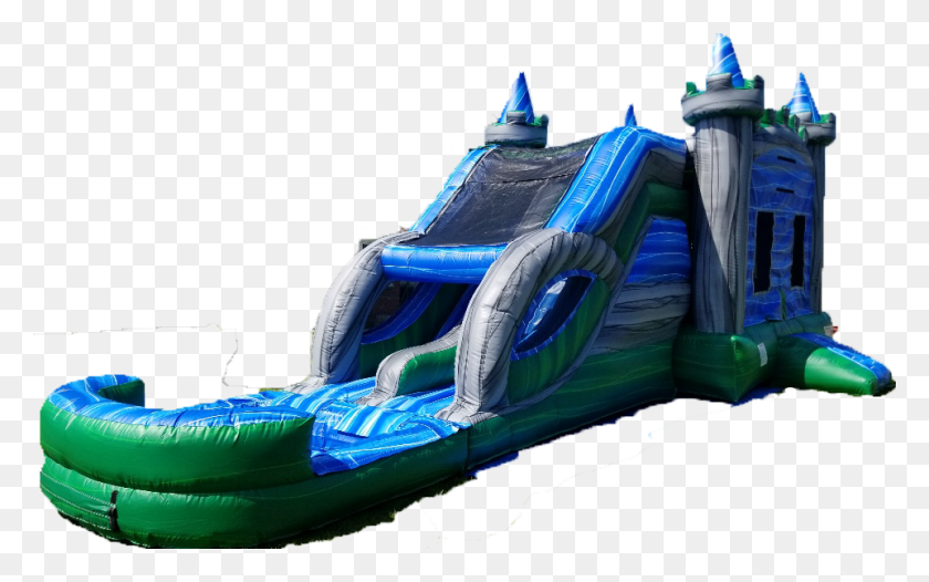 961x575 Emerald Castle Water Slide Combo Inflatable, Toy HD PNG Download