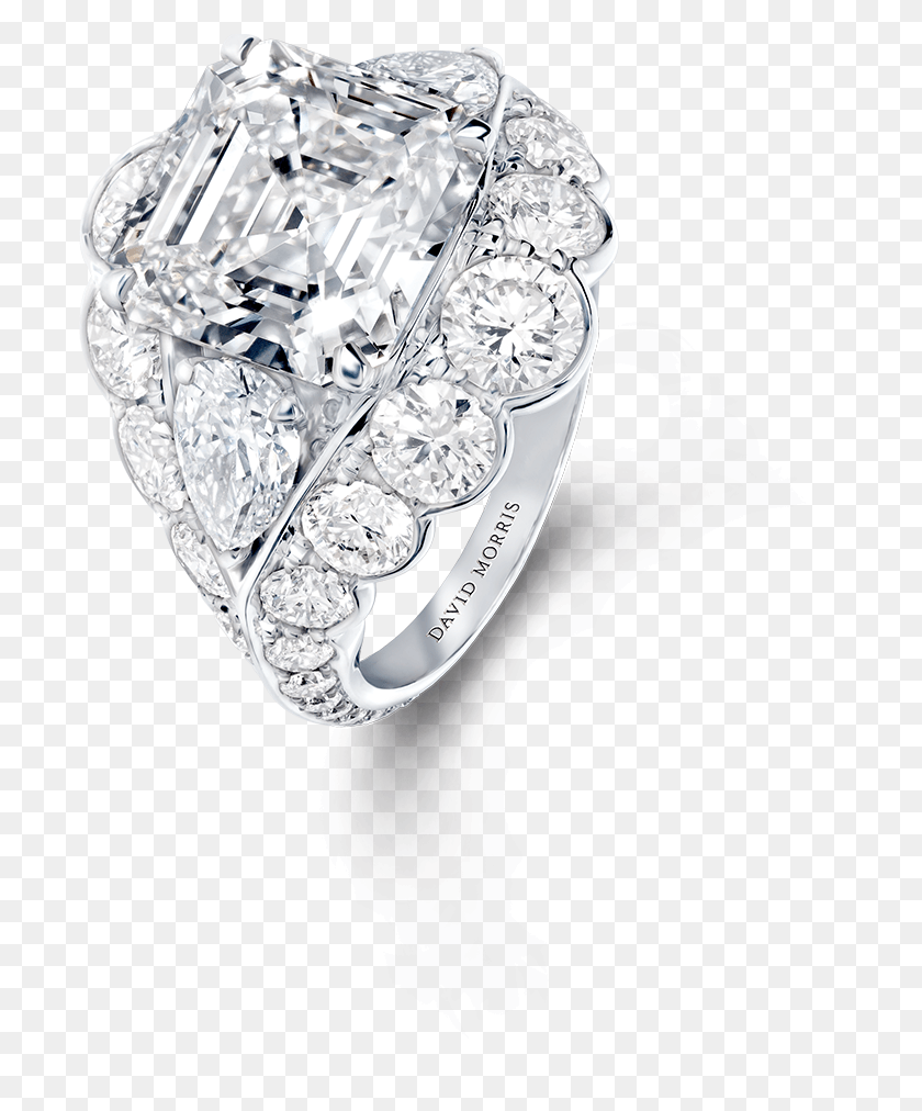 697x952 Emerald Cut White Diamond Ring 11 91 981 Ring Engagement Ring, Diamond, Gemstone, Jewelry HD PNG Download
