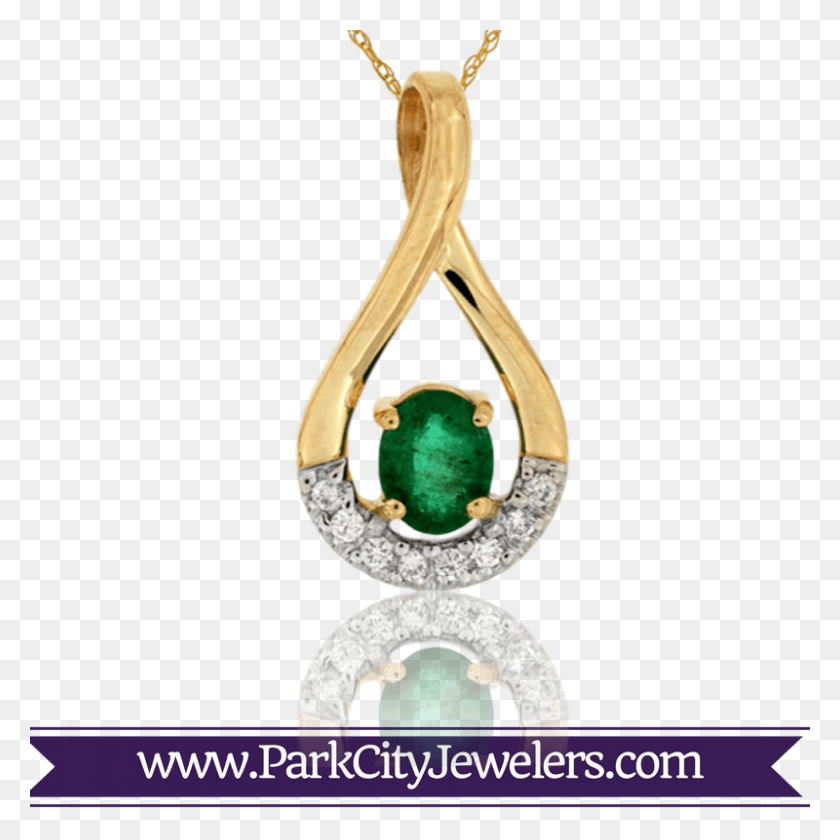 800x800 Emerald Tear Drop Shaped Pendant Double Diamond Hoop Huggie Earrings, Gemstone, Jewelry, Accessories HD PNG Download