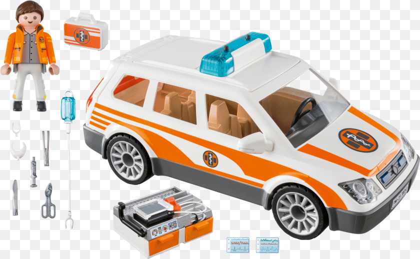 1911x1178 Emergency Car With Siren Playmobil Usa Playmobil Vehicle, Van, Transportation, Ambulance Transparent PNG
