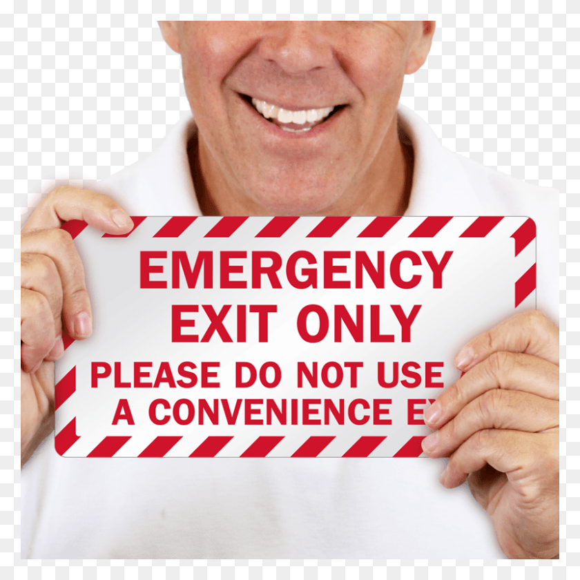 800x800 Emergency Exit Sign Emergency Door Only Sign, Person, Human, Hand HD PNG Download