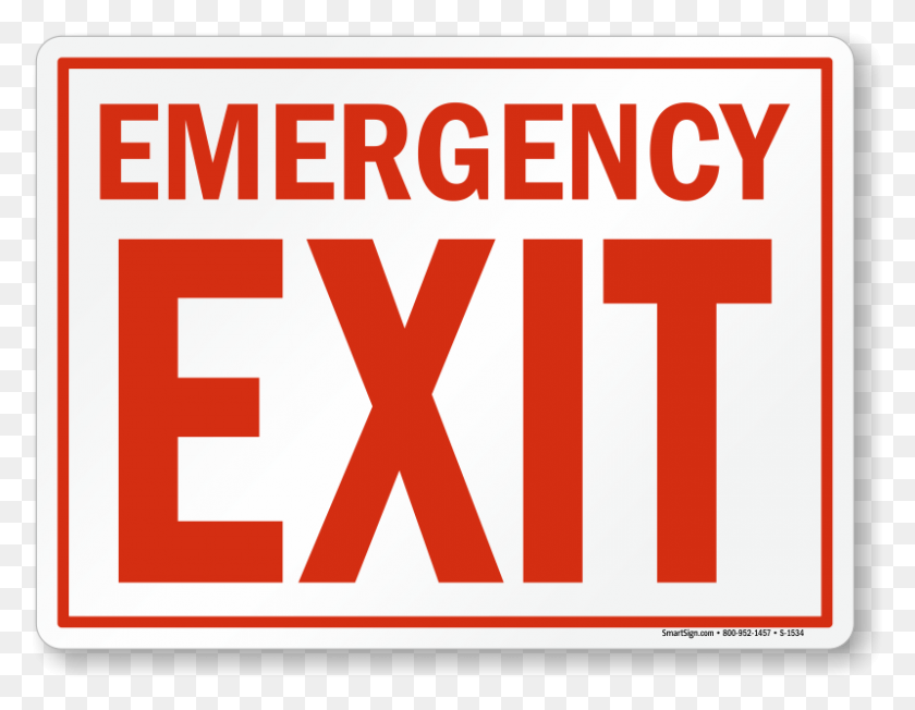 800x608 Emergency Exit Sign Fire Exit Sign, Label, Text, Word HD PNG Download
