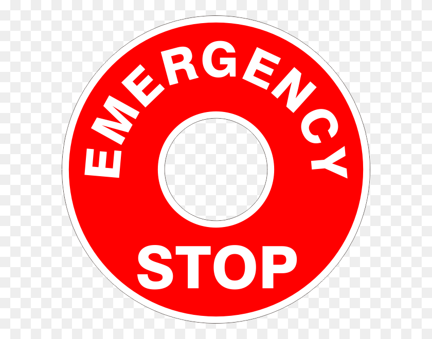 600x600 Emergency Stop Button Sticker, Label, Text, Symbol HD PNG Download