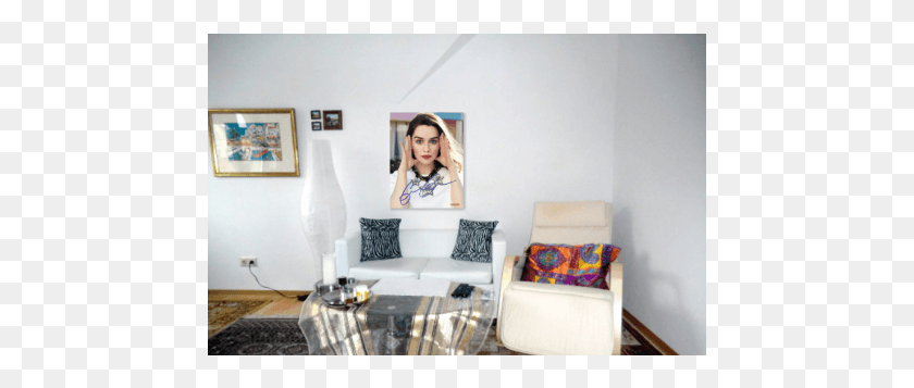 459x297 Emilia Clarke Interior Design, Furniture, Person, Living Room HD PNG Download