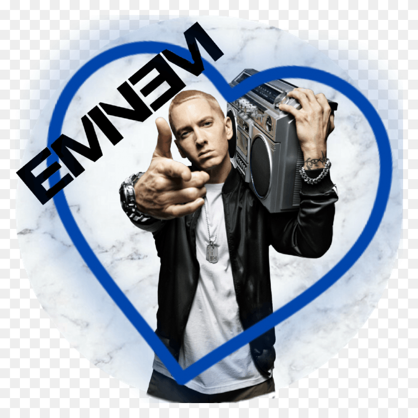 1024x1024 Descargar Png Eminem Eminem Sticker Culturismo Culturismo, Persona, Mano, Cartel Hd Png