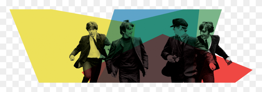 1336x405 Emirates British Film Festival Key Art Featuring The Beatles Hard Days Night, Clothing, Person, Sleeve HD PNG Download
