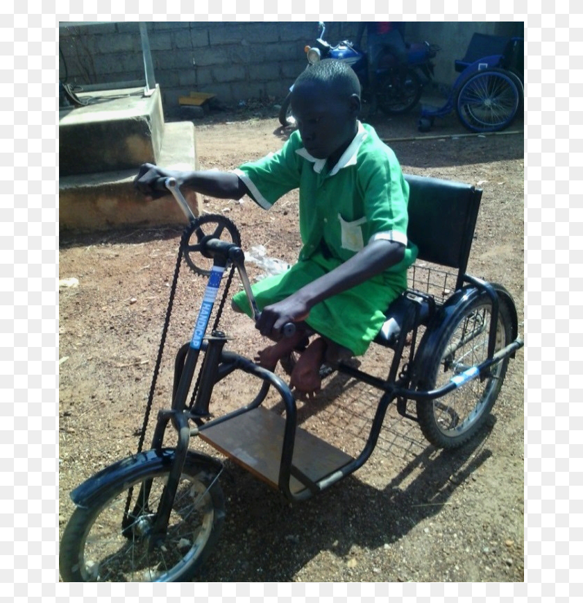 671x809 Эммануэль На Своем Трехколесном Велосипеде В Южном Судане, Велосипед, Транспортное Средство, Транспорт Hd Png Скачать