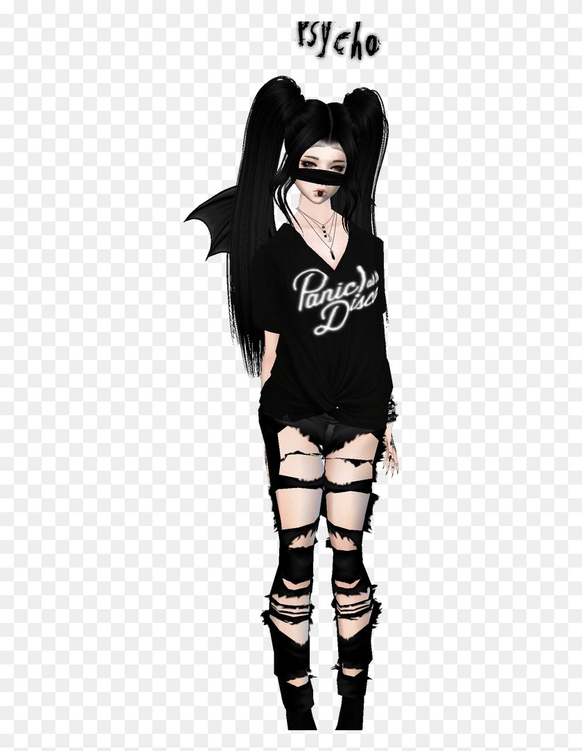 317x1025 Emo Outfits Imvu Emo Clothes Girl, Clothing, Apparel, Sleeve HD PNG Download