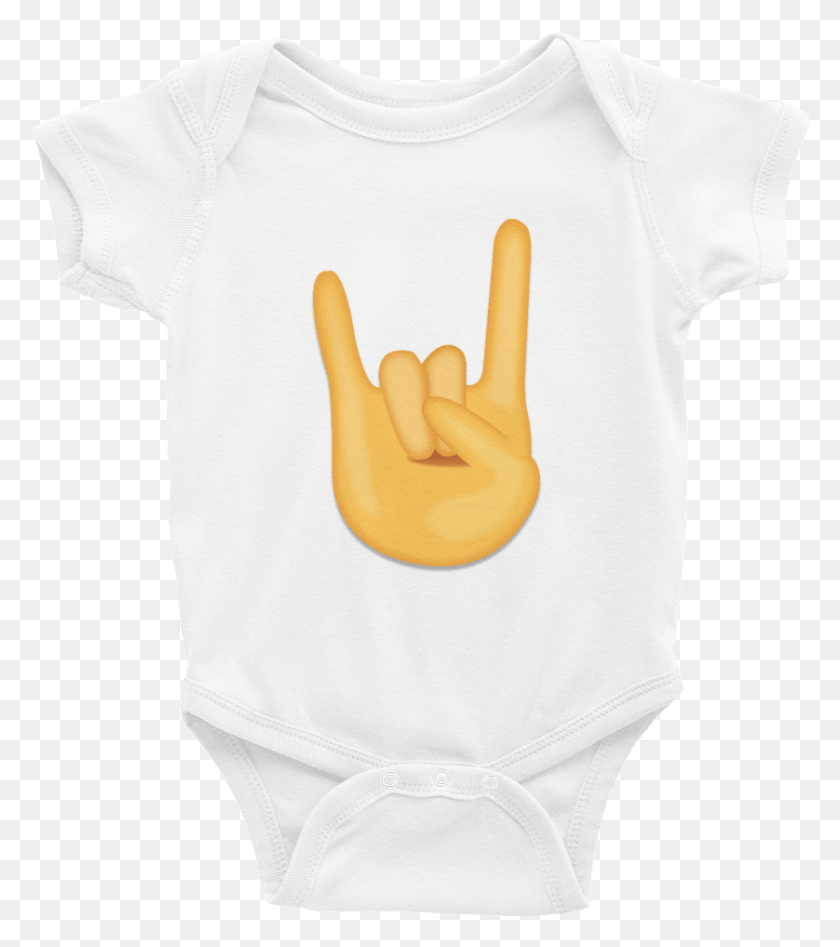 838x954 Emoji Baby Short Sleeve One Piece Sign Language, Clothing, Apparel, T-shirt HD PNG Download