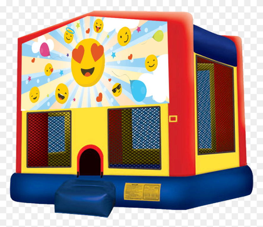 833x710 Emoji Bounce House Rentals In Austin Texas From Austin Pj Mask Bounce House, Inflatable, Indoor Play Area, Play Area HD PNG Download