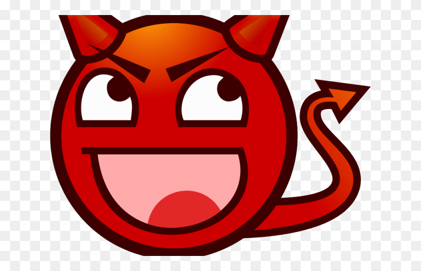 640x480 Emoji Clipart Demon Red Devil Cartoon, Label, Text, Logo HD PNG Download