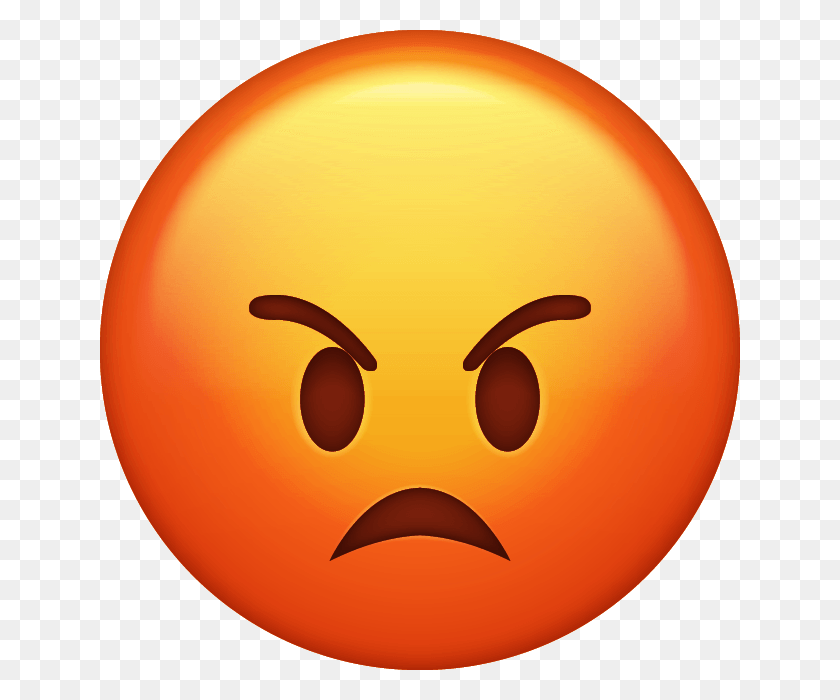 640x640 Emoji Clipart Iphone Iphone Angry Face Emoji, Воздушный Шар, Мяч, Растение Hd Png Скачать