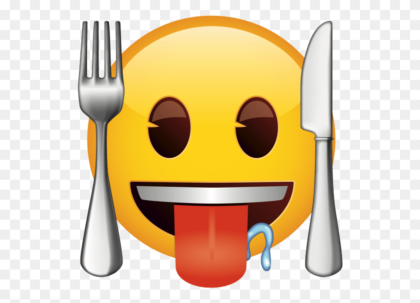 532x547 Emoji Con Una Idea, Fork, Cutlery, Spoon HD PNG Download
