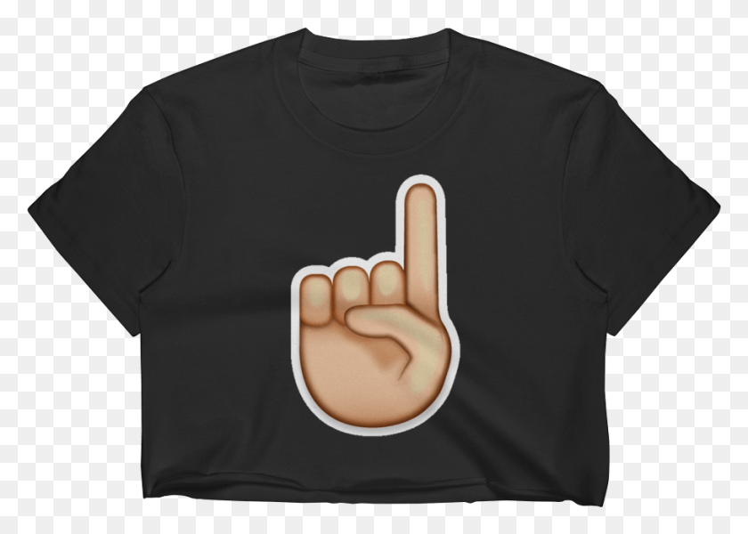 909x630 Emoji Crop Top T Shirt Sign, Hand, Clothing, Apparel Descargar Hd Png