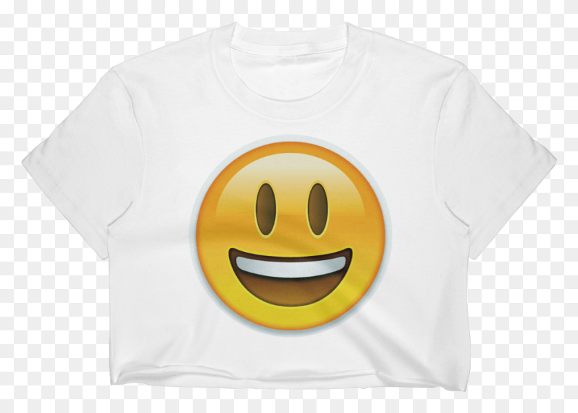 909x630 Emoji Crop Top T Shirt Smiley, Clothing, Apparel, Sleeve Descargar Hd Png
