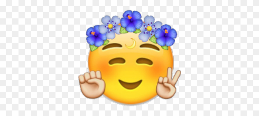 337x318 Emoji Emojis Cool Flowercrown Crown Прозрачный Emoji Cute, Торт Ко Дню Рождения, Торт, Десерт Hd Png Скачать