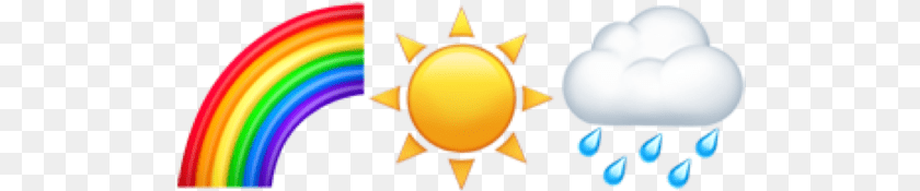 521x175 Emoji Emojis Rainbow Sun Rain Weather Awesome, Nature, Outdoors, Sky, Light PNG