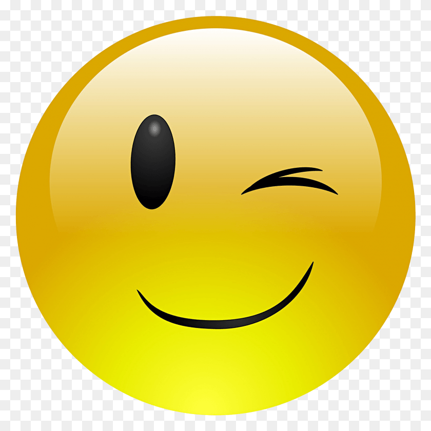 1524x1525 Emoji Face Clipart Подмигивание Подмигивающее Лицо Emoji, Pac Man, Мяч Hd Png Скачать