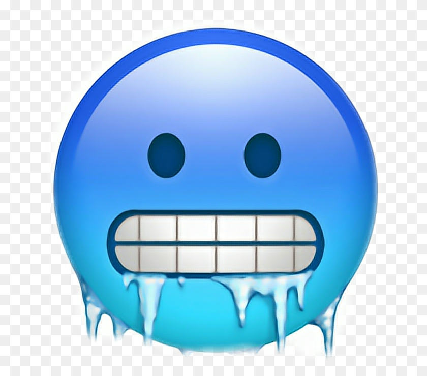664x680 Descargar Png Emoji Cara Fría Congelación Iphone Frío Emoji, Aire Libre, Naturaleza, Agua Hd Png