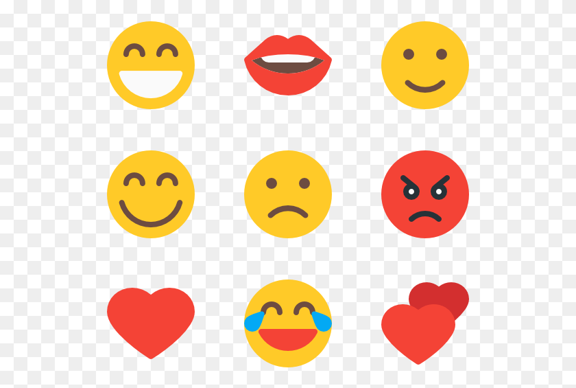 529x505 Descargar Png / Emoji Caras Smiley, Corazón, Photo Booth Hd Png
