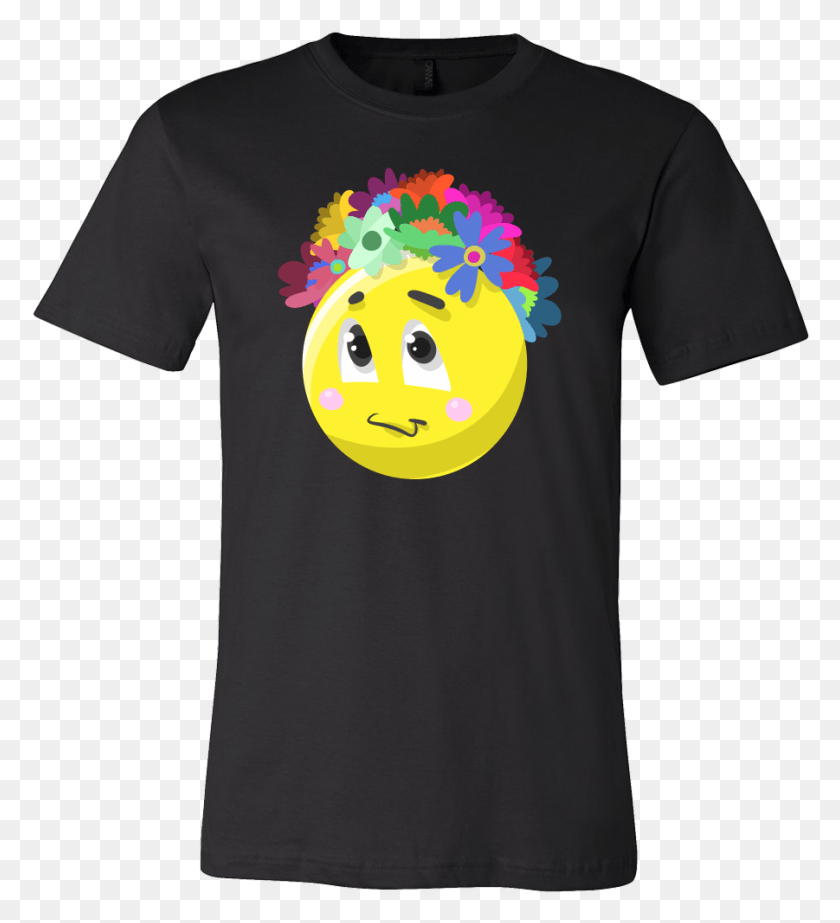 901x997 Emoji Flower Cute Face Emojis Flowery Crown T Shirt Gucci Teddy Bear Shirt, Clothing, Apparel, T-shirt HD PNG Download
