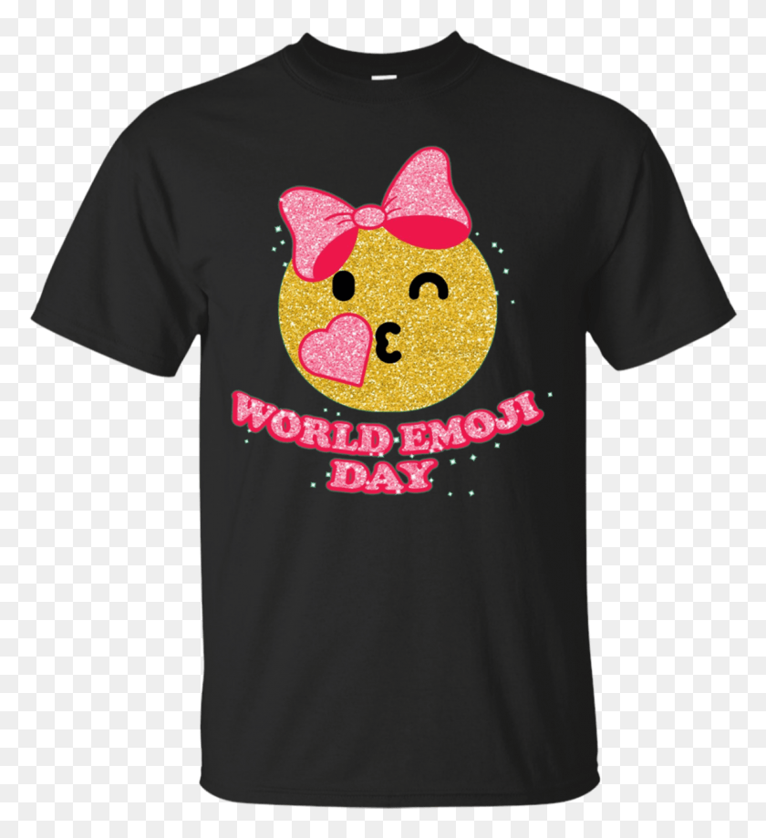 1154x1272 Emoji Kiss Heart With Ribbon Glitter World Emoji Day T Shirt, Clothing, Apparel, T-shirt HD PNG Download