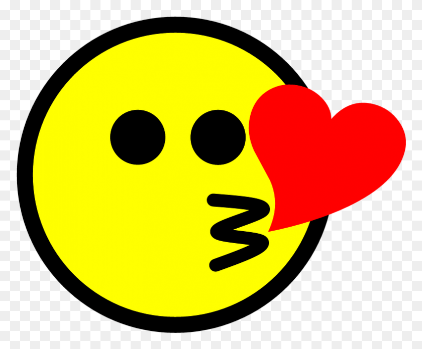 787x642 Emoji Kiss Icon Emojis De Amor, Pac Man, Symbol, Heart HD PNG Download