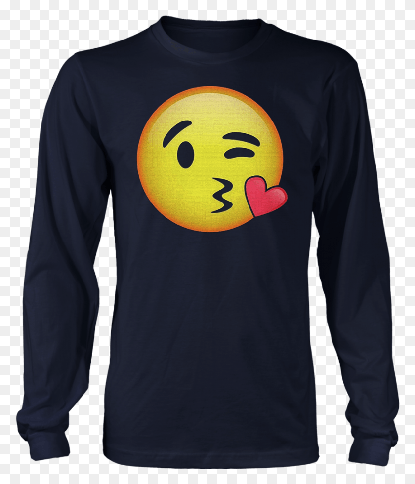 861x1016 Emoji Kissy Face Shirt Shirt, Sleeve, Clothing, Apparel HD PNG Download