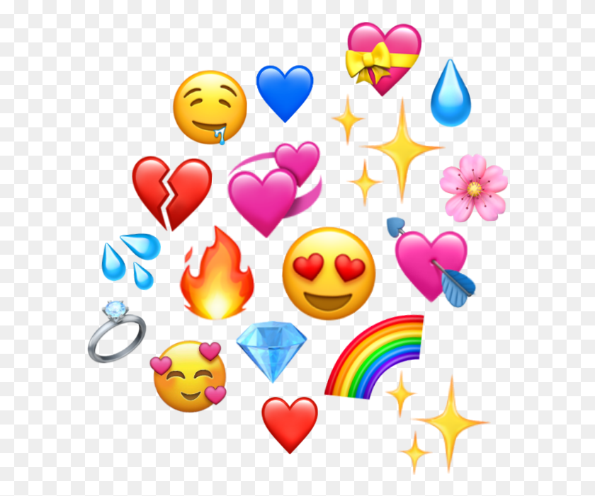 595x641 Emoji Meme Heart Iphone Emoji Paixo Emojis De Meme, Графика, Воздушный Шар Hd Png Скачать
