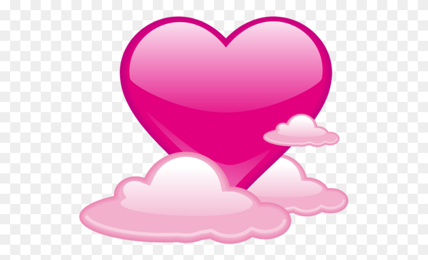 531x450 Emoji Nube Pink Hearts, Heart, Balloon, Ball HD PNG Download