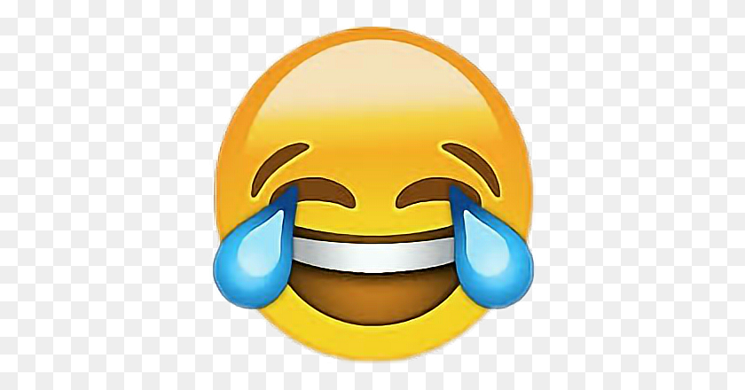 368x380 Emoji Risa Laughing Emoji, Label, Text, Helmet HD PNG Download