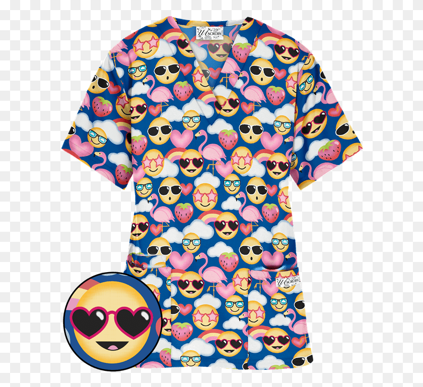600x708 Emoji Scrubs, Clothing, Apparel, Shirt Descargar Hd Png