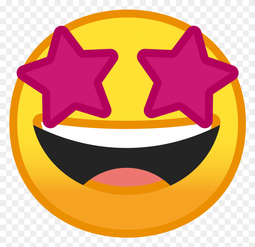 961x929 Emoji Star Database Of Emoji Emoji Clip Art Stop Emoji With Star Eyes, Star Symbol, Symbol, Egg HD PNG Download