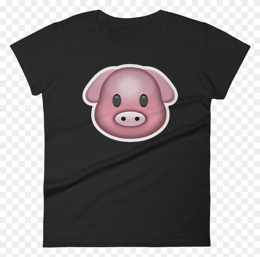 868x857 Descargar Png / Camiseta Emoji Cerdo Doméstico, Ropa, Camiseta Hd Png