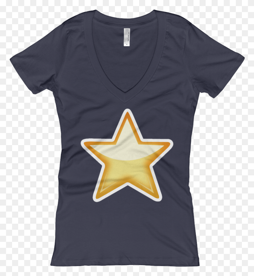791x866 Рубашка С V-Образным Вырезом Emoji, Одежда, Одежда, Символ Звезды Hd Png Скачать