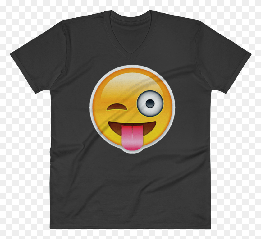 868x789 Emoji V Neck T Shirt, Clothing, Apparel, T-shirt HD PNG Download